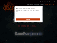 Tablet Screenshot of banehauntedhouse.com